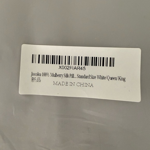 Luxurious silk Gray/silver Pillowcase Set size queen - Picture 7 of 12